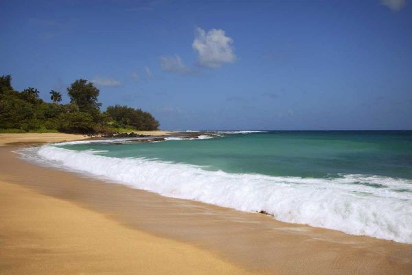 USA, Hawaii, Kauai Wave breaks on deserted beach